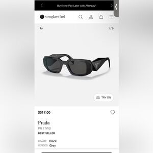 Authentic Prada Sunglasses - PR 17WS